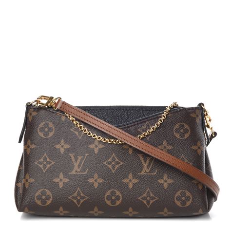 Authentic Louis Vuitton Monogram Pallas Clutch 2Way Bag Noir 